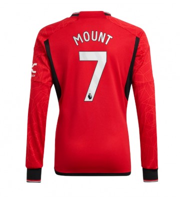 Manchester United Mason Mount #7 Hemmatröja 2023-24 Långärmad